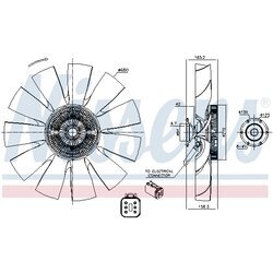 Spojka ventilátora chladenia NISSENS 86167