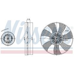 Spojka ventilátora chladenia NISSENS 86221 - obr. 4