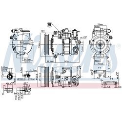 Kompresor klimatizácie NISSENS 890766 - obr. 6