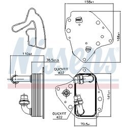 Chladič motorového oleja NISSENS 90996 - obr. 5