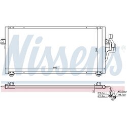 Kondenzátor klimatizácie NISSENS 94357 - obr. 1