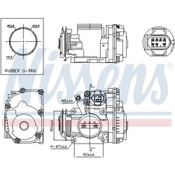 Hrdlo škrtiacej klapky NISSENS 955039 - obr. 5