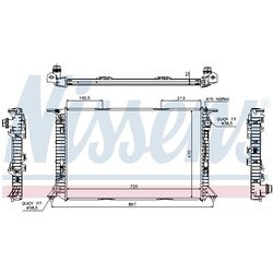 Chladič motora NISSENS 60322 - obr. 1