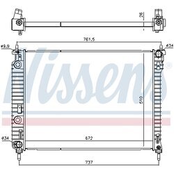 Chladič motora NISSENS 616905 - obr. 4