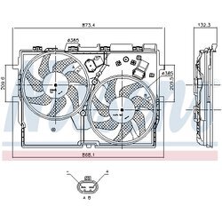 Ventilátor chladenia motora NISSENS 85958 - obr. 5