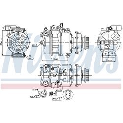 Kompresor klimatizácie NISSENS 89036 - obr. 9