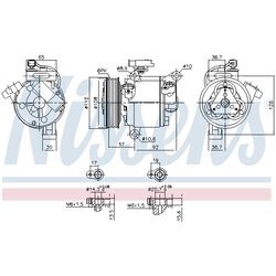 Kompresor klimatizácie NISSENS 890638 - obr. 5