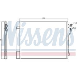 Kondenzátor klimatizácie NISSENS 940370 - obr. 1