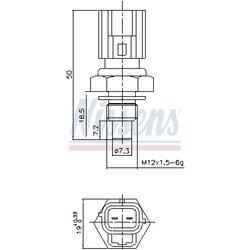 Snímač teploty chladiacej kvapaliny NISSENS 207043 - obr. 5