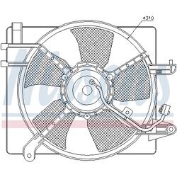 Ventilátor chladenia motora NISSENS 85061