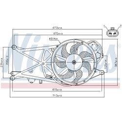 Ventilátor chladenia motora NISSENS 85205