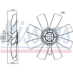 Spojka ventilátora chladenia NISSENS 86192 - obr. 4