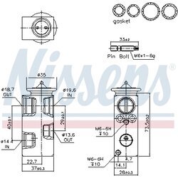 Expanzný ventil klimatizácie NISSENS 999389 - obr. 5