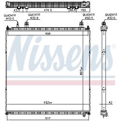 Chladič motora NISSENS 606764