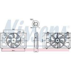 Ventilátor chladenia motora NISSENS 850053