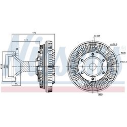 Spojka ventilátora chladenia NISSENS 86104 - obr. 5