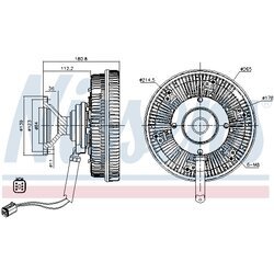 Spojka ventilátora chladenia NISSENS 86165