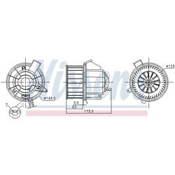 Vnútorný ventilátor NISSENS 87617