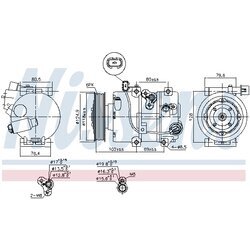 Kompresor klimatizácie NISSENS 890644 - obr. 5
