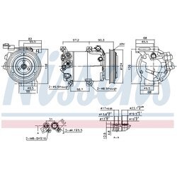 Kompresor klimatizácie NISSENS 890877 - obr. 5