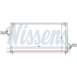 Kondenzátor klimatizácie NISSENS 94841 - obr. 1