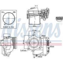 Hrdlo škrtiacej klapky NISSENS 955171 - obr. 5