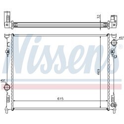 Chladič motora NISSENS 61014A - obr. 1