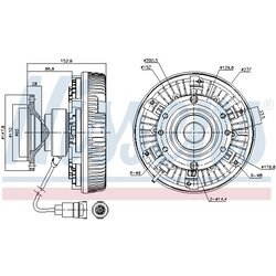 Spojka ventilátora chladenia NISSENS 86028 - obr. 5