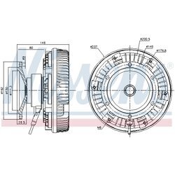 Spojka ventilátora chladenia NISSENS 86085 - obr. 6