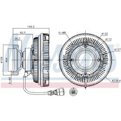 Spojka ventilátora chladenia NISSENS 86086 - obr. 6