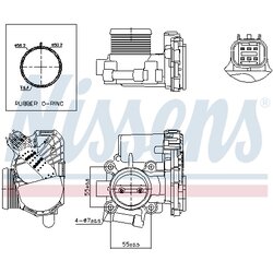 Hrdlo škrtiacej klapky NISSENS 955009 - obr. 6