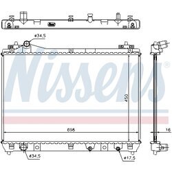 Chladič motora NISSENS 64201 - obr. 5