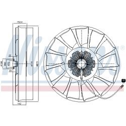 Spojka ventilátora chladenia NISSENS 86240