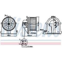 Vnútorný ventilátor NISSENS 87598