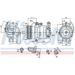 Kompresor klimatizácie NISSENS 890910 - obr. 5