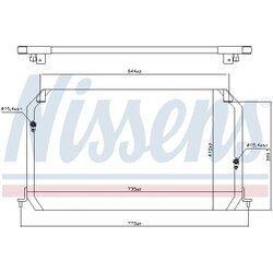 Kondenzátor klimatizácie NISSENS 94056 - obr. 1
