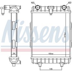 Chladič motora NISSENS 606645 - obr. 1