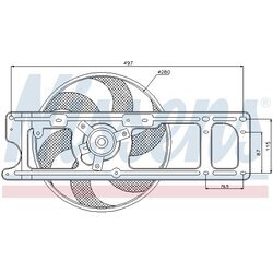 Ventilátor chladenia motora NISSENS 85597