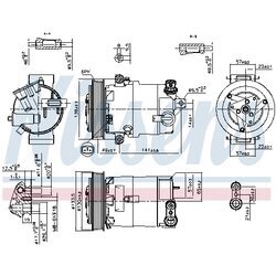 Kompresor klimatizácie NISSENS 890057 - obr. 5