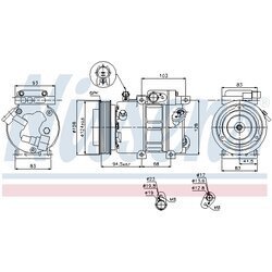 Kompresor klimatizácie NISSENS 89285 - obr. 4