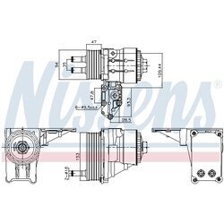 Chladič motorového oleja NISSENS 91328