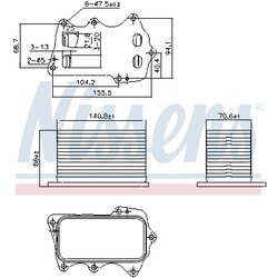 Chladič motorového oleja NISSENS 91359