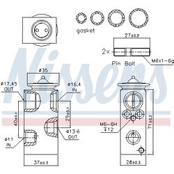 Expanzný ventil klimatizácie NISSENS 999250 - obr. 5
