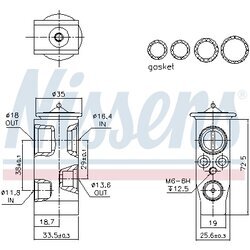 Expanzný ventil klimatizácie NISSENS 999373 - obr. 5