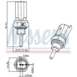 Snímač teploty chladiacej kvapaliny NISSENS 207004 - obr. 5