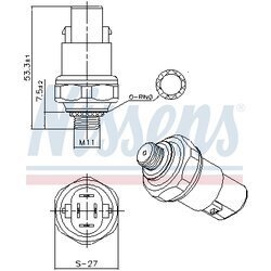 Tlakový spínač klimatizácie NISSENS 301088 - obr. 5