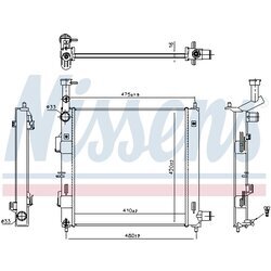 Chladič motora NISSENS 606865