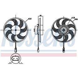 Ventilátor chladenia motora NISSENS 850030 - obr. 5