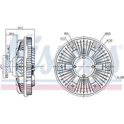 Spojka ventilátora chladenia NISSENS 86084 - obr. 4