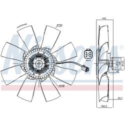 Spojka ventilátora chladenia NISSENS 86115 - obr. 6